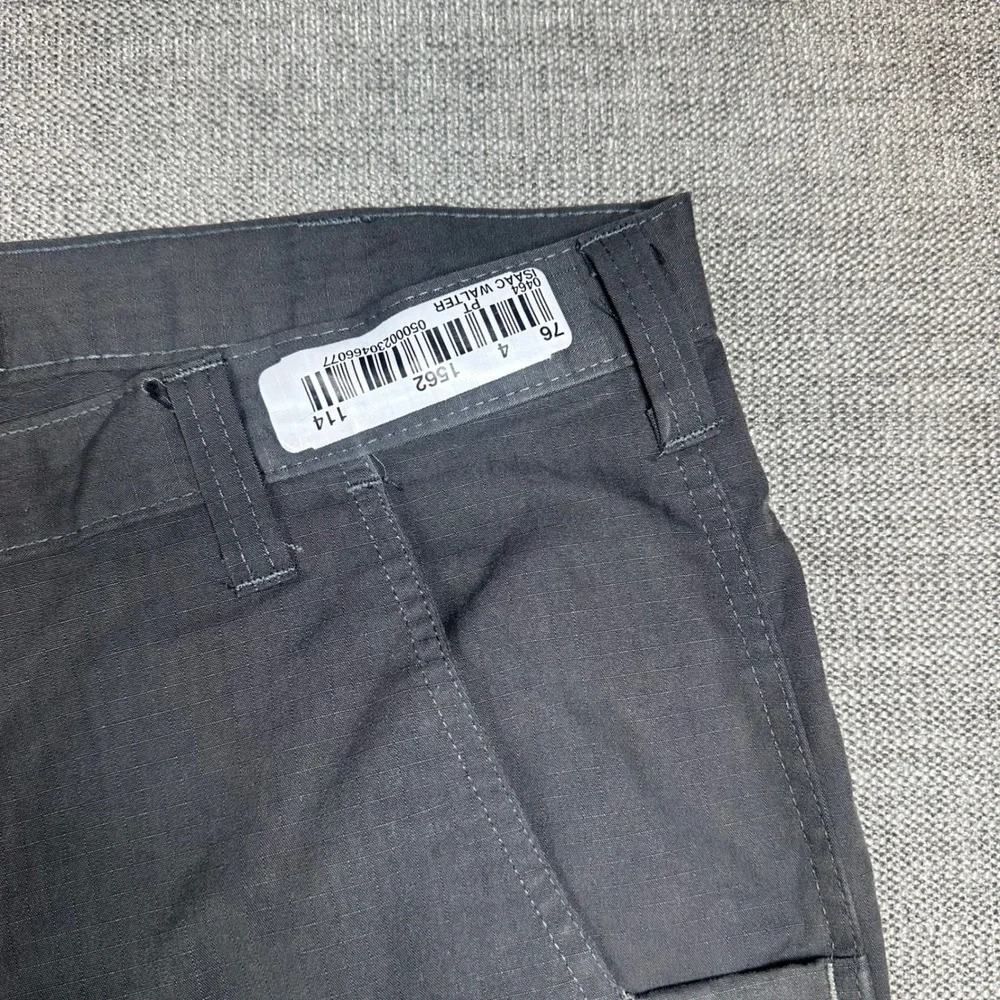 Carhartt Work Pants Mens 34/30 Gray Ripstop Utility Straight Leg